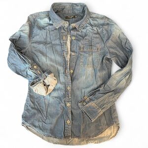 Max Jeans Denim Button Down Women’s Shirt S